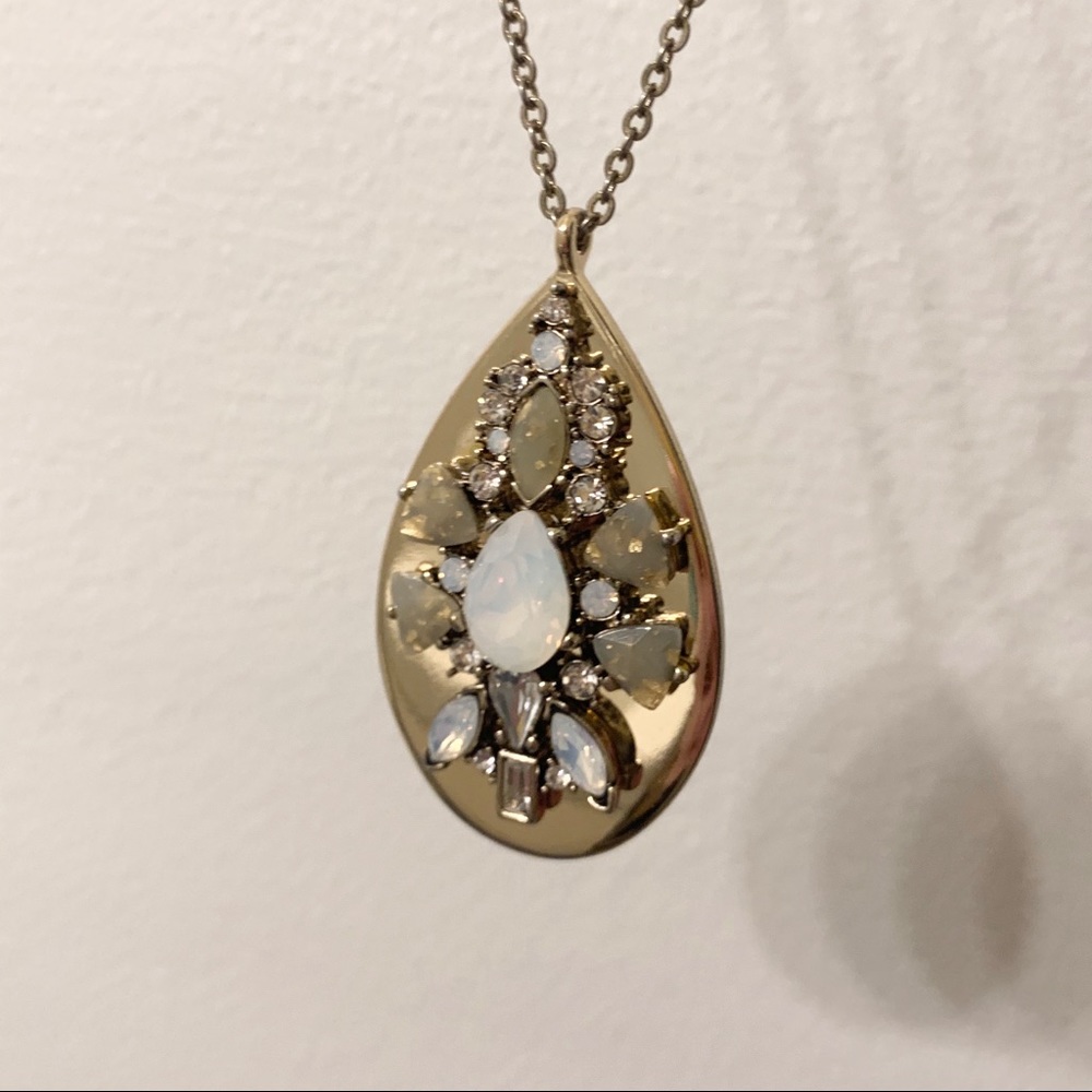 Loft Jeweled Teardrop Pendant Necklace
